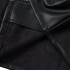 Personalized Motorcycle Leather Clothing With Stand Collar Vest