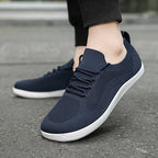 Fly Woven Mesh Breathable Couple Wide Head Wide Last Bare Feet Casual Sneaker