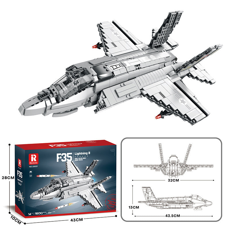 Military Building Blocks Fighter Puzzle Assembling Building Blocks