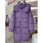 Down Cotton-padded Jacket Women's Mid-length Overknee Thickened Coat