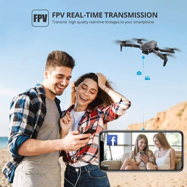 4DRC V13 Remote Control Drone 6K High-definition Dual Camera WiFi FPV Foldable Quadcopter Camera Drone, 2 Batteries, Logistics Randomly Sent By UPS, USPS, FEDEX