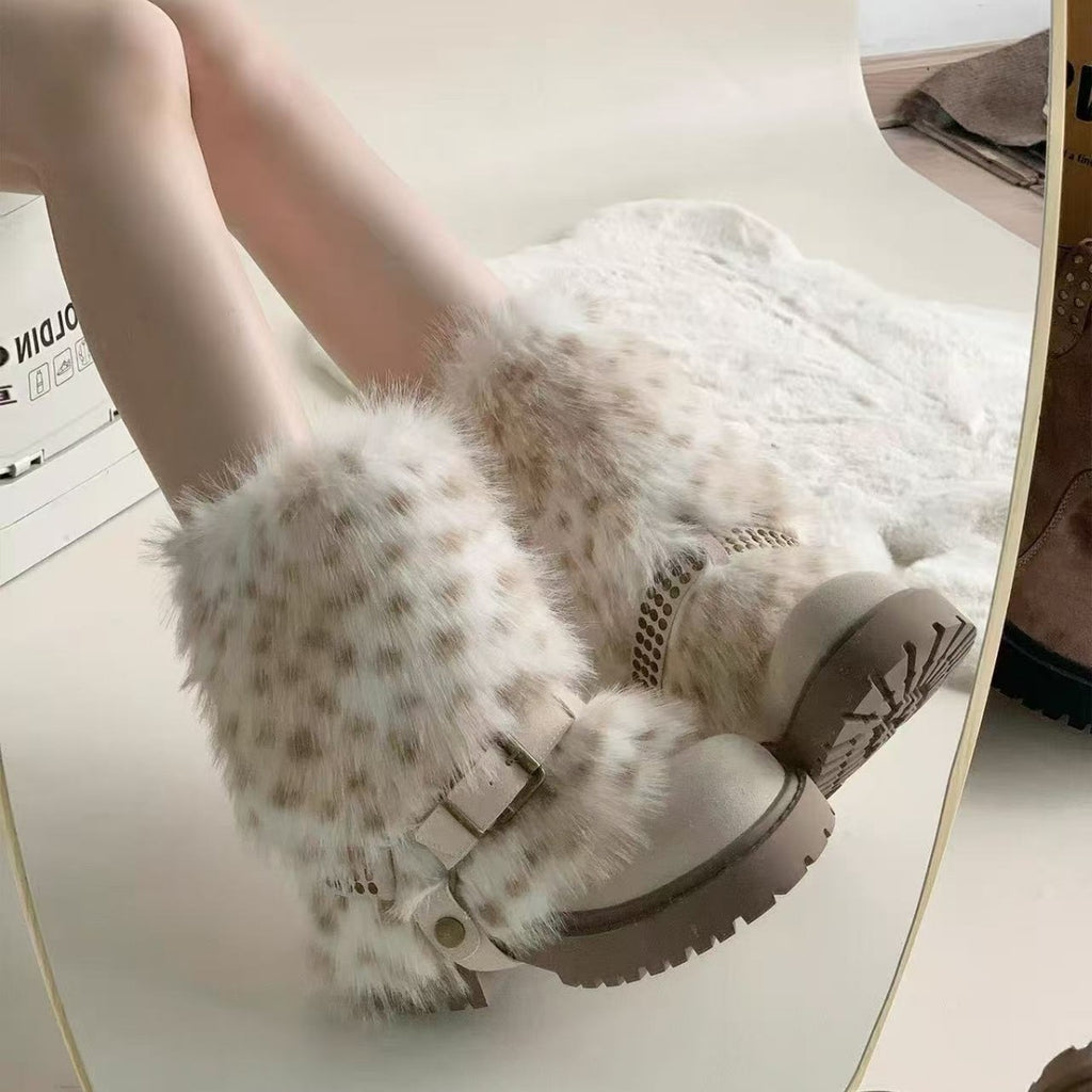 Winter Warm Furry Anti-slip Snow Boots For Women