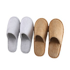 Disposable Eva Hotel Strip Coral Velvet Slippers