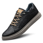 Two-layer Cowhide Casual Sneakers Low-top Men's Shoes