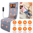 1Pc Full Body Electric Massage Mat With Heat Vibration Massage Pad Cushion Back Massage Mattress Chair Pad With Neck Massage Pillow With 10 Vibration Motors Timer Fedex Shipping