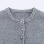 European And American Style Fashionable Spherical Button Knitted Coat