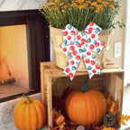 4 Rolls 20 Yards Thanksgiving Day Fall Autumn Wired Edge Ribbon Pumpkin Leaves Wired Ribbon Gingham Ribbon For Thanksgiving Decorations Party Gift Wrapping Craft DIY Project