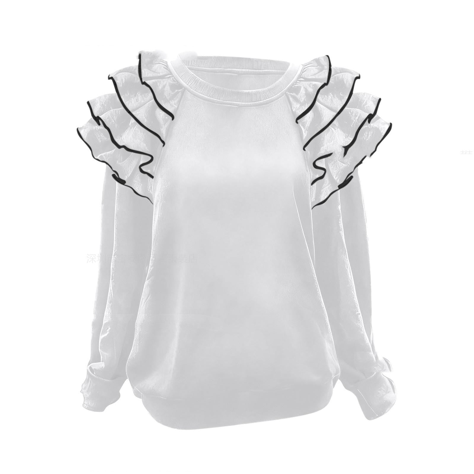 Comfortable And Slimming Ruffle Top For Women