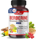 Ultra Herbs Premium Berberine with Cinnamon & Milk Thistle – Liver, Gut & Immune Support, 150 Capsules, USA Made AJ PRIME