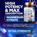 Magnesium Citrate 1000mg – Supports Muscle, Nerve, Bone & Heart Health AJ PRIME