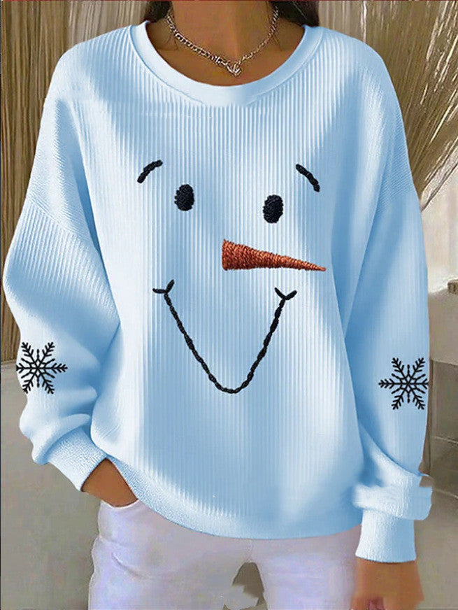 Printed Round Neck Pullover Casual Fashion Autumn And Winter Sweatshirt
