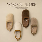 Home Indoor Non-slip Warm Velvet Cotton Slippers