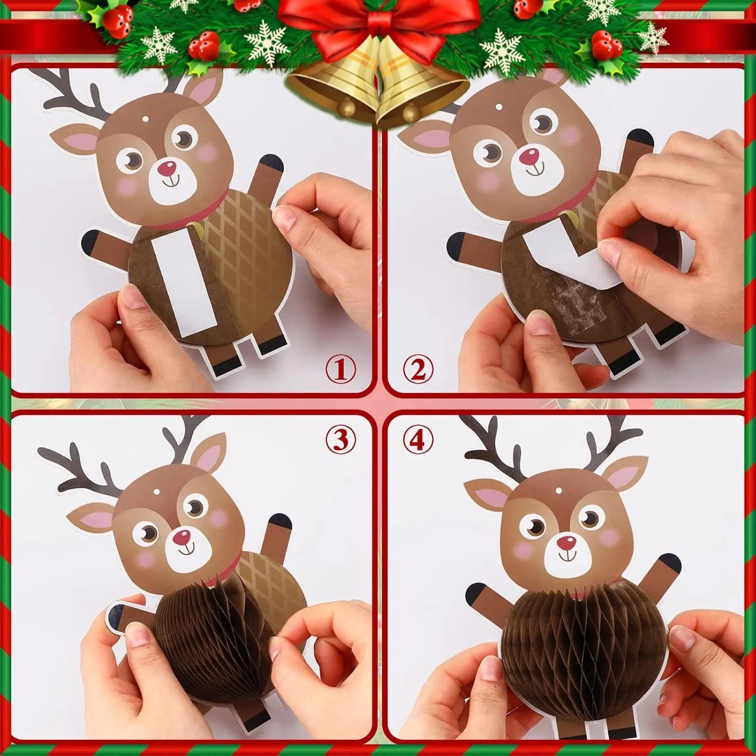 Christmas Honeycomb Ball Ornament Set - The Premium