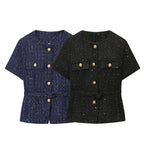 Women's Vest With Belt Texture