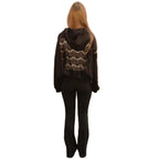 New Women's Fashion Versatile Hooded Long-sleeve Backless Hollowed-out Sweatshirt