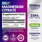 Magnesium Citrate 1000mg – Supports Muscle, Nerve, Bone & Heart Health AJ PRIME