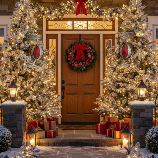 4PCS Set  Christmas Glass Ball Ornaments Holiday Tree Hanging Decorations Party Decor Supplies FBA Shipment - The Premium