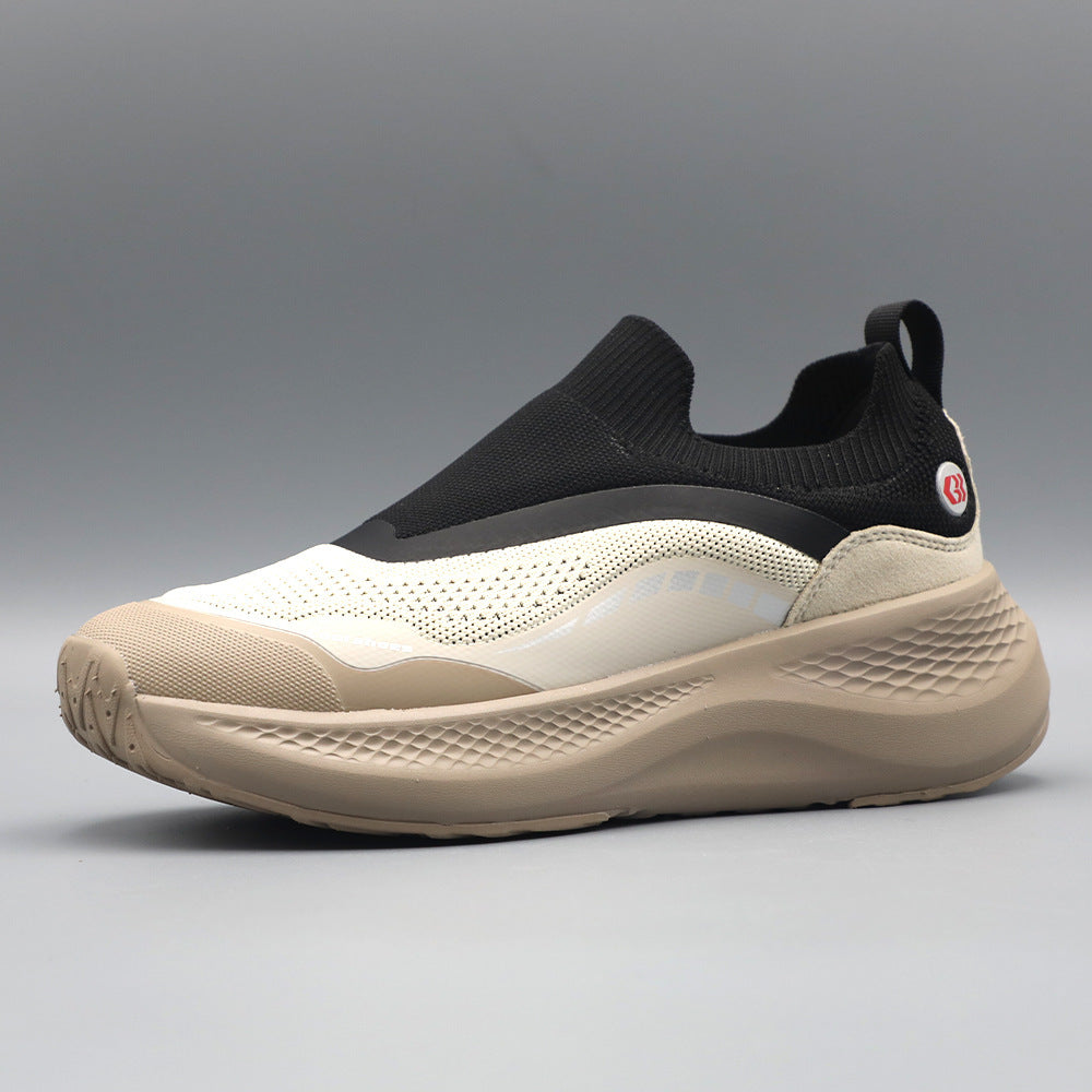 Men's Outdoor Soft-soled Running Shoes Mesh Breathable Shock Absorption Lightweight Platform