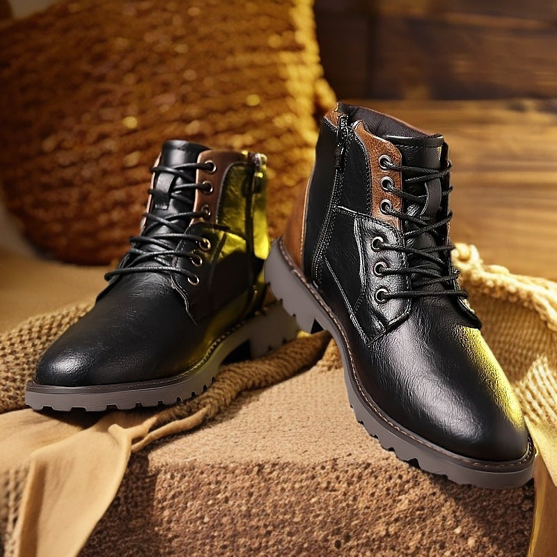 Martin Boots Men's Boots Plus Size Zipper Ankle Boots