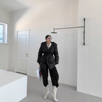 White Duck Down Coat Women's Mid-length Fashionable Tie-waist Thickened Puffer Jacket