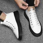 High-top Men's Shoes Winter Men's Leather Shoes Leather Casual