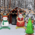 8 Pcs Inflatable Christmas Balloons Santa Claus Snowman Christmas Tree Designed Standing Balloons New Year Party Foil Balloons For Indoor And Outdoor Perfect Xmas Party Decorations Party Photo Prop - The Premium