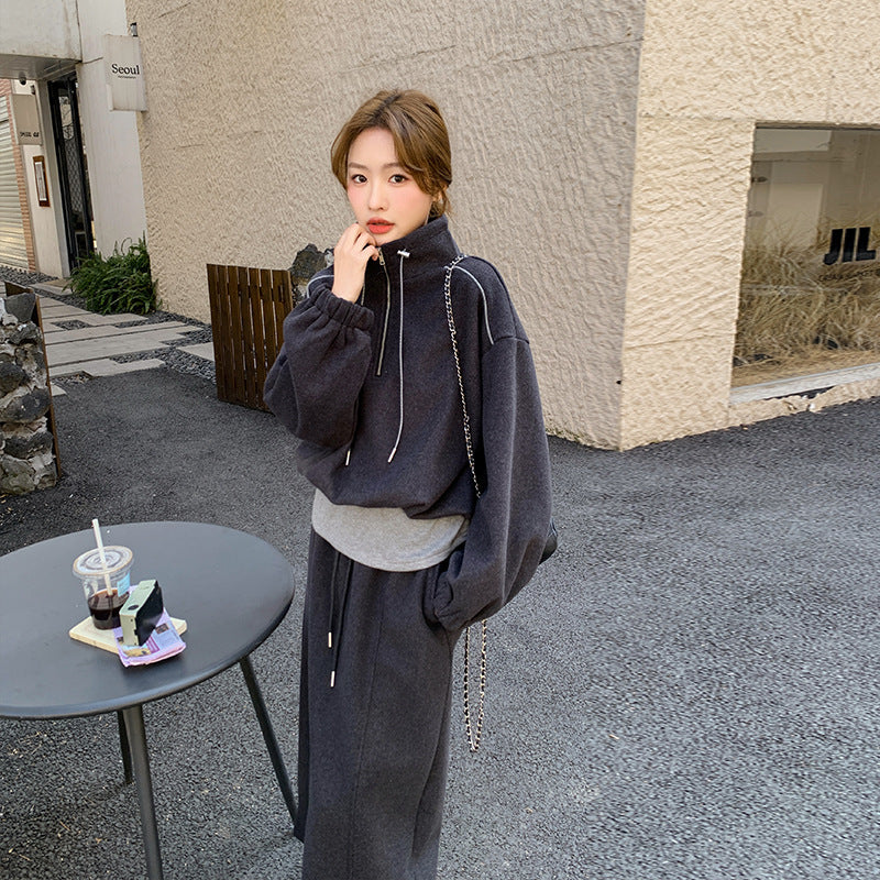 Casual Sporty Versatile Unique Skirt Two-piece Set