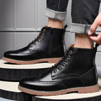 Men's High-top Business Casual Leather Shoes British Martin Boots