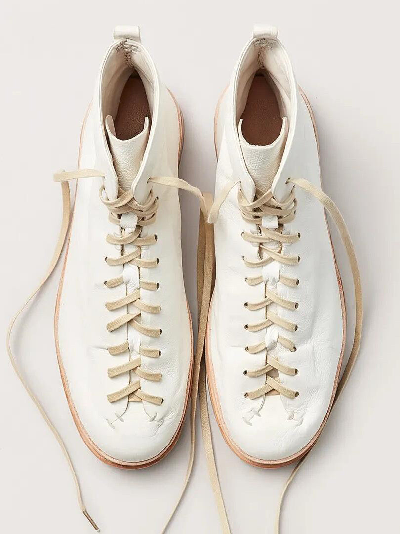 Leather Casual Shoes Platform Boxing Board Shoes