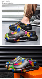 Men's Fashion Platform Pump Chef Hotel Waterproof Food Workshop Work Shoes Durable Garden Slippers
