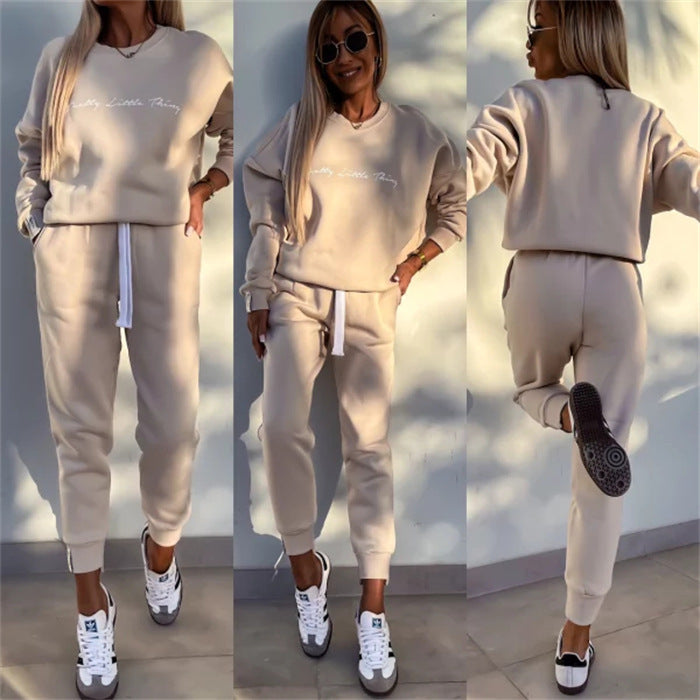 Ladies' Comfortable Hoodie And Jogger Pants Set