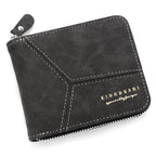 Matte Stitching Men's Short Wallet Multiple Card Slots