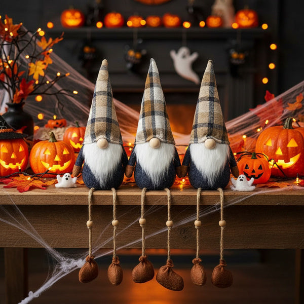 3PCS Set Christmas Gnomes Decorations Harvest & Thanksgiving Home Table Ornaments, Cute Holiday Decorations For Party Gifts, Autumn Farmhouse Gnome Centerpiece FBA Shipment - The Premium