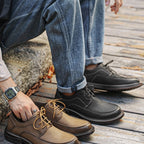 Genuine Leather Men's Shoes British Style Retro Commuter Casual Shoes For Work