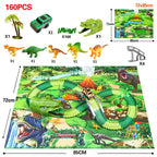 Children's Electric Assembled Track Racing Simulation Animal Tyrannosaurus Dinosaur Toy Puzzle Boy Gift