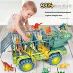 Large Engineering Vehicle Dinosaur Children's Toy Car Set