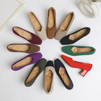 Women's Thick Head Stiletto Knitted Shoes Comfortable And Breathable For Commuting Versatile