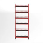 6-Tier Rolling Cart Gap Kitchen Slim Slide Out Storage Tower Rack With Wheels,Baskets,6 For Kitchen,Bathroom Laundry Narrow Piaces Utility Cart,Red