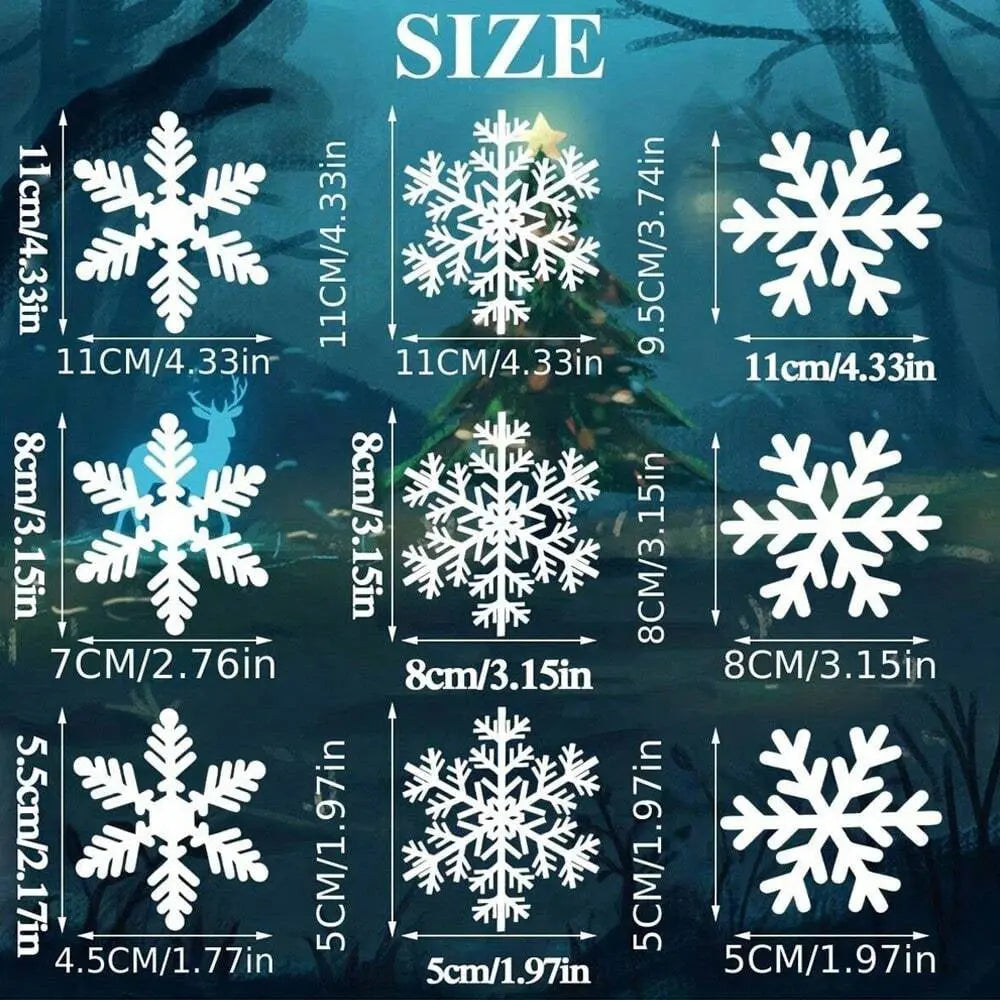 135Pcs Christmas Window Clings Snowflakes Window Decals Static Window Stickers For Christmas Decorations Window Decor Ornaments Xmas Party Supplies Thanksgiving Party Decor -5-Sheet,Christmas - The Premium