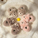 Plush Slippers Home Cotton Slippers Heel-wrapping Shoes Boys And Girls Warm Shoes