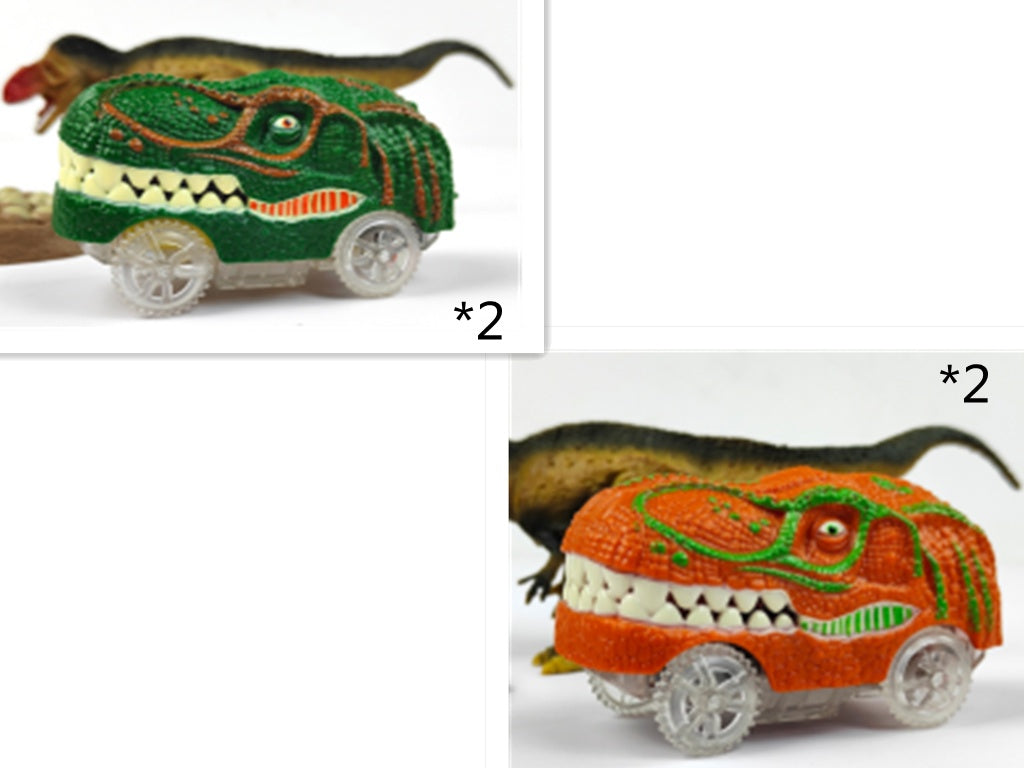 Children's Electric Assembled Track Racing Simulation Animal Tyrannosaurus Dinosaur Toy Puzzle Boy Gift