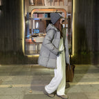 Winter New Loose Mid-length Down Thickened Cotton Coat For Women