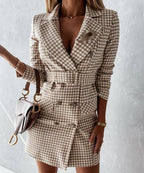 Women's Long-sleeved Waist-cinching Colorful Suit Jacket