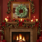 Christmas Cedar Wreath Full Luxe Greenery Holiday Door Festive Pinecone & Berry Accent FBA Shipment - The Premium