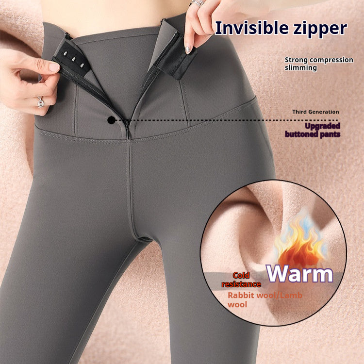 Women's Shark Pants For Autumn And Winter, Fleece-lined And Thickened