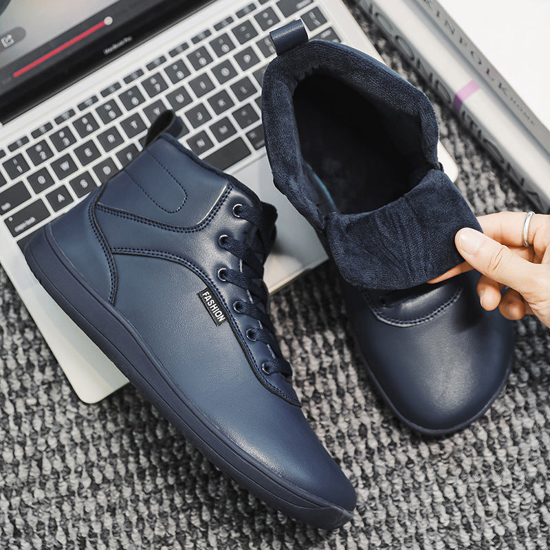 Cotton Shoes Fur Men's Thick Winter High-top