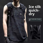 Ice Silk Quick-dry Men's Vest Loose Casual Sleeveless T-shirt - The Premium