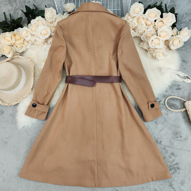 Fashion Women's Wear Thickened Slim Fit All-match Solid Color Coat