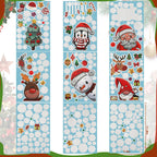 Christmas Window Clings 242Pcs Double Sided Christmas Window Stickers Reusable 9 Sheets Snowflake Santa Snowman Window Clings Decals For Xmas Home School Office Decorations Clearance