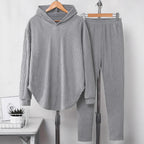 Casual Women's Long Sleeve Hooded Sweatshirt And Pants Two-Piece Set